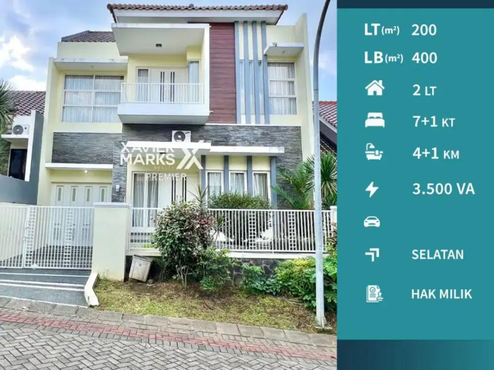 Dijual Rumah Cantik Minimalis 2Lt Siap Huni Keamanan 24 Jam Lokasi Strategis dan Kawasan Elite Dekat Univ Machung dan Mcp di Villa Puncak Tidar