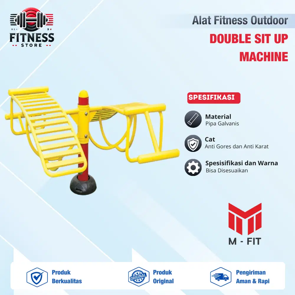 Double Sit Up Machine Outdoor – Alat Fitness Taman / Alat Olahraga