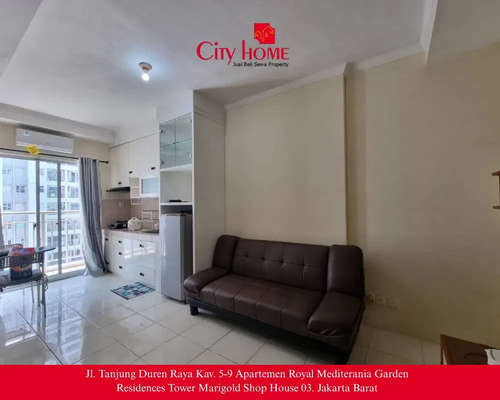 Sewa Apartemen 1 BR Furnished di Mediterania Garden Residences 2