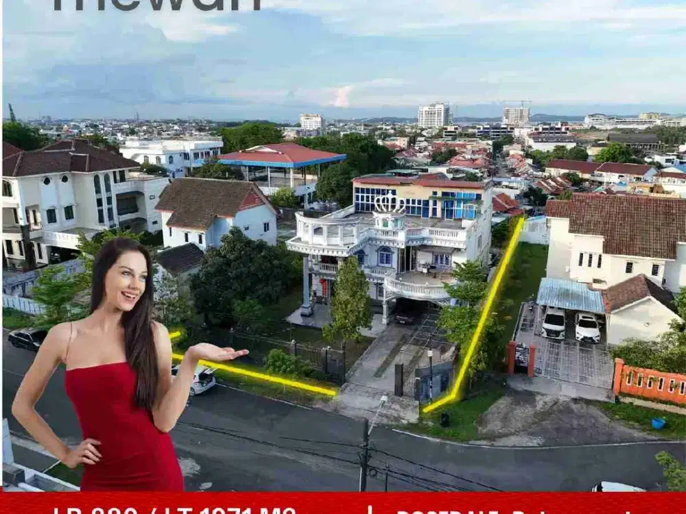 dijual Rumah istana 2.5 lantai Rosedale 1071 M2 Halaman luas lokasi tengah kota batam