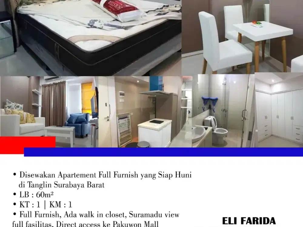 Disewakan Apartement Full Furnish yang Siap Huni di Tanglin Surabaya Barat