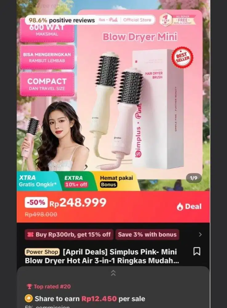 simplus mini hair dryer blow dry