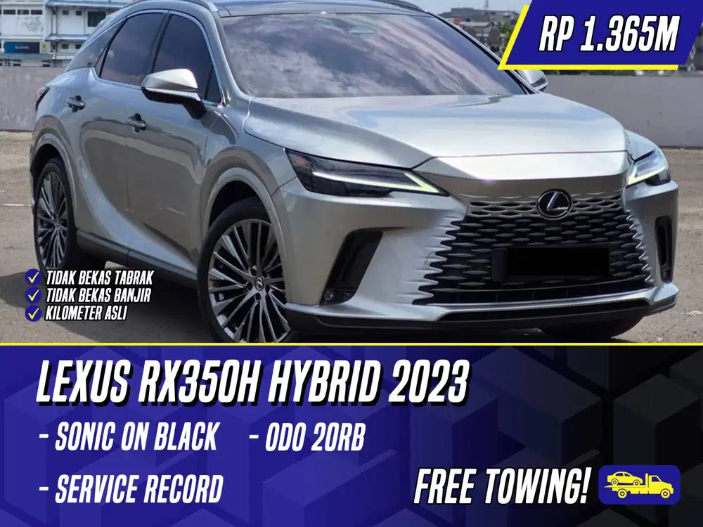 Lexus RX350h Hybrid 2023 Sonic Titanium on Black Grey RX350 h RX 350