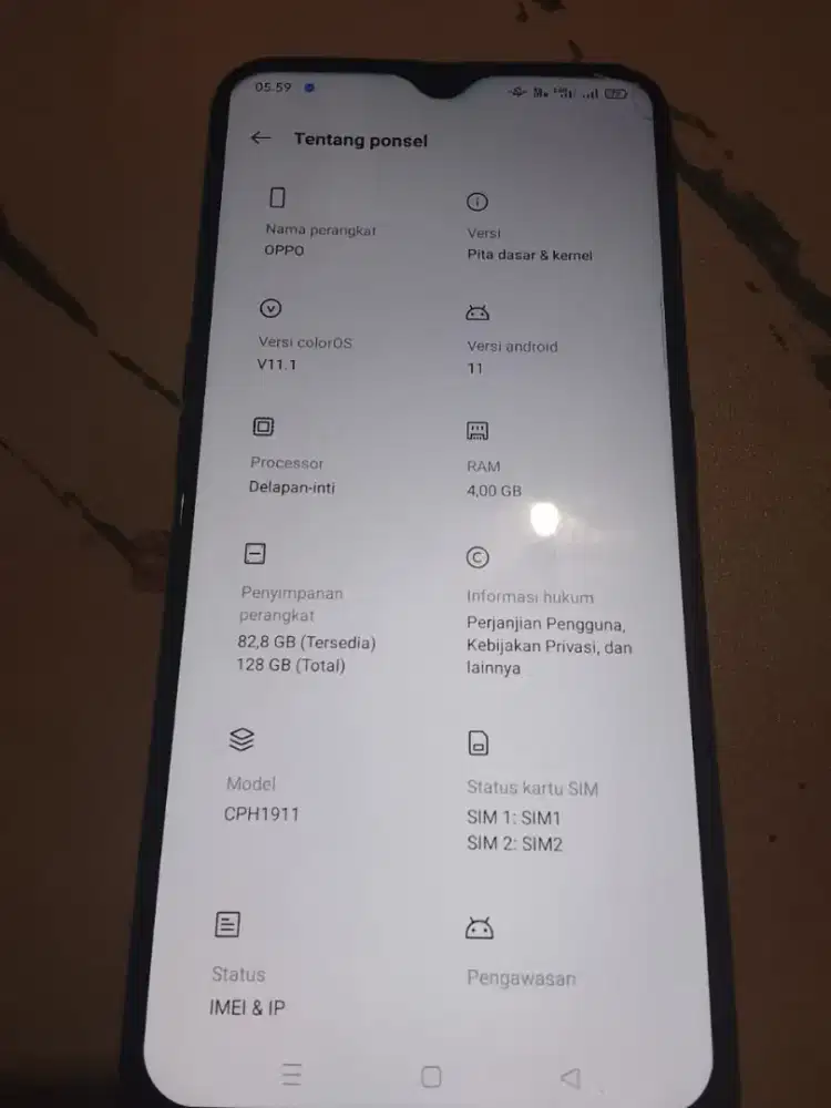 Dijual hp Oppo F11 Ram 4/128