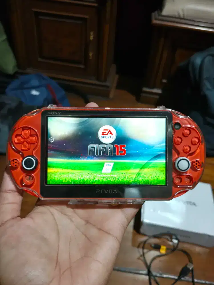 PS Vita Slim Neon Orange 128gb Mulus