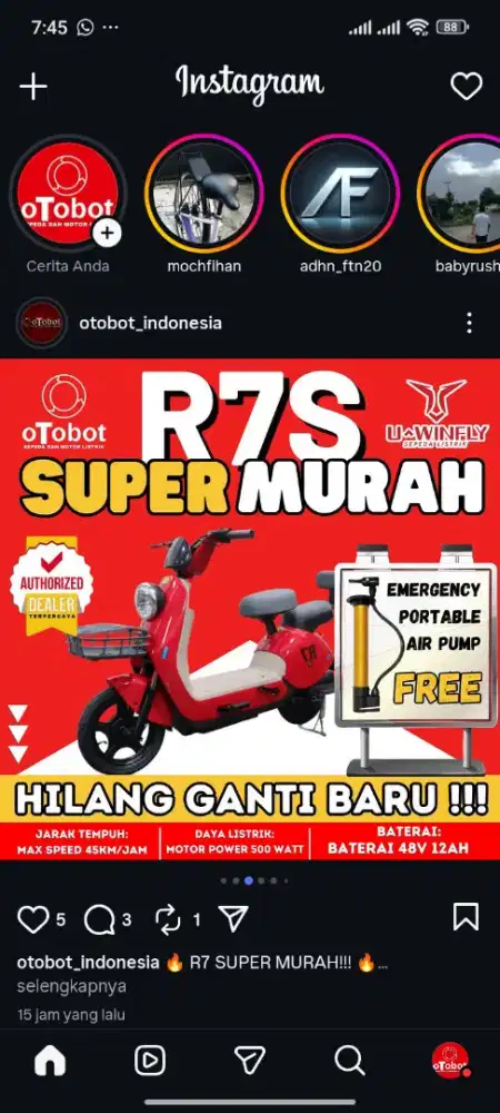 Jual sepeda listrik UWINFLY R7S