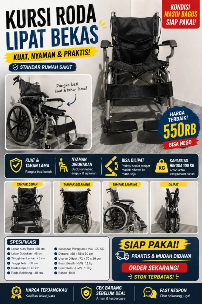 KURSI RODA BEKAS CIBITUNG BEKASI