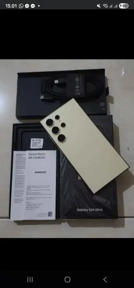 Samsung S24 Ultra 5G 12/512Gb, warna Yellow SEIN, 99,9% Sempurna