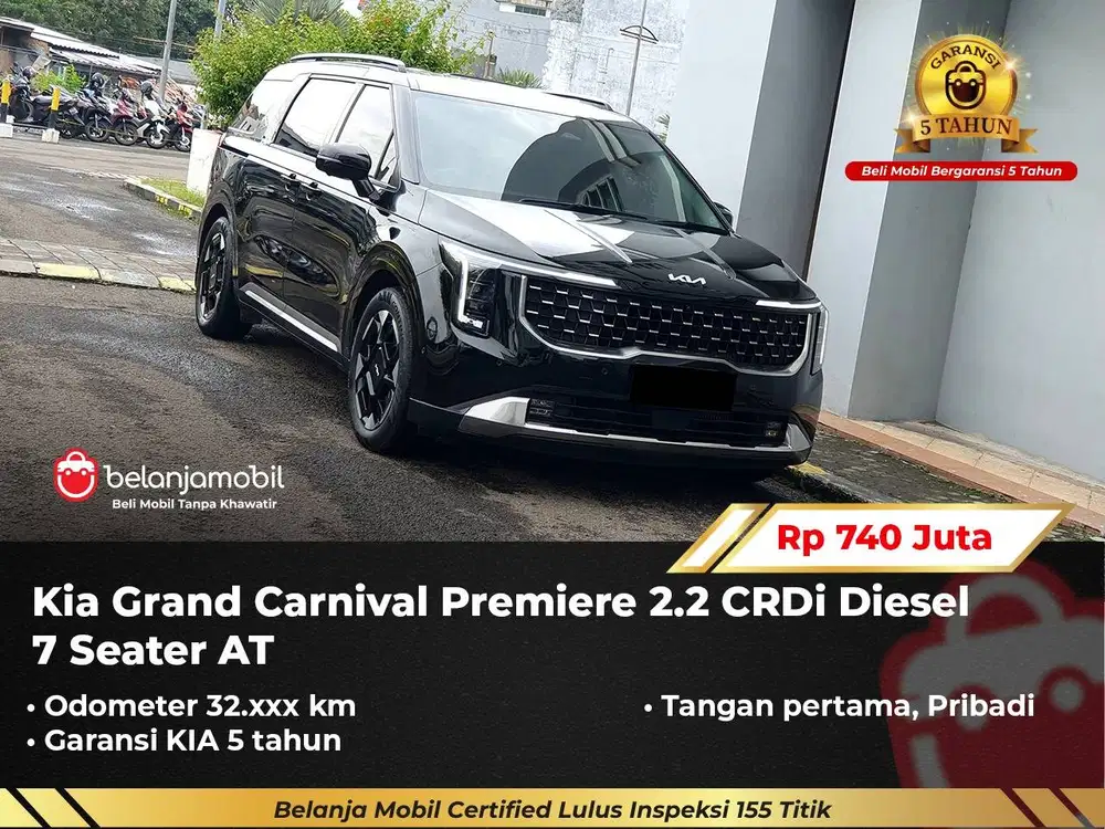 [GARANSI 5TH] Kia Grand Carnival Premiere 2.2 Diesel 7 Seat 2024/2025