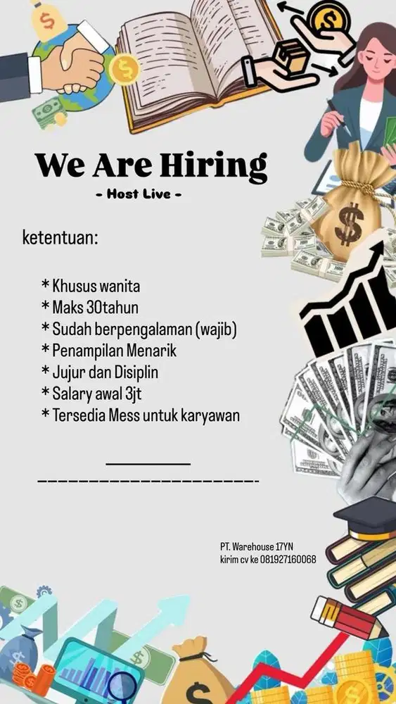 We Are Hiring Host Live Streaming