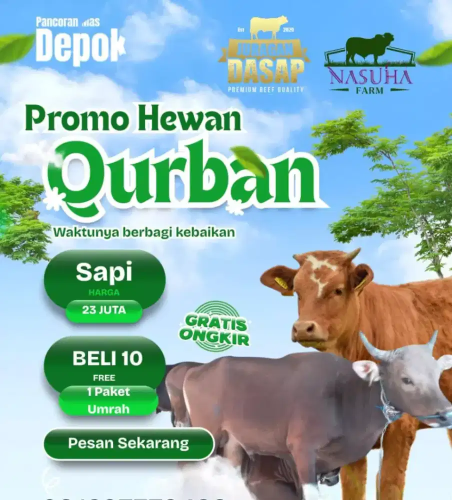 Jasa potong hewan qur'ban sapi dan kambing
