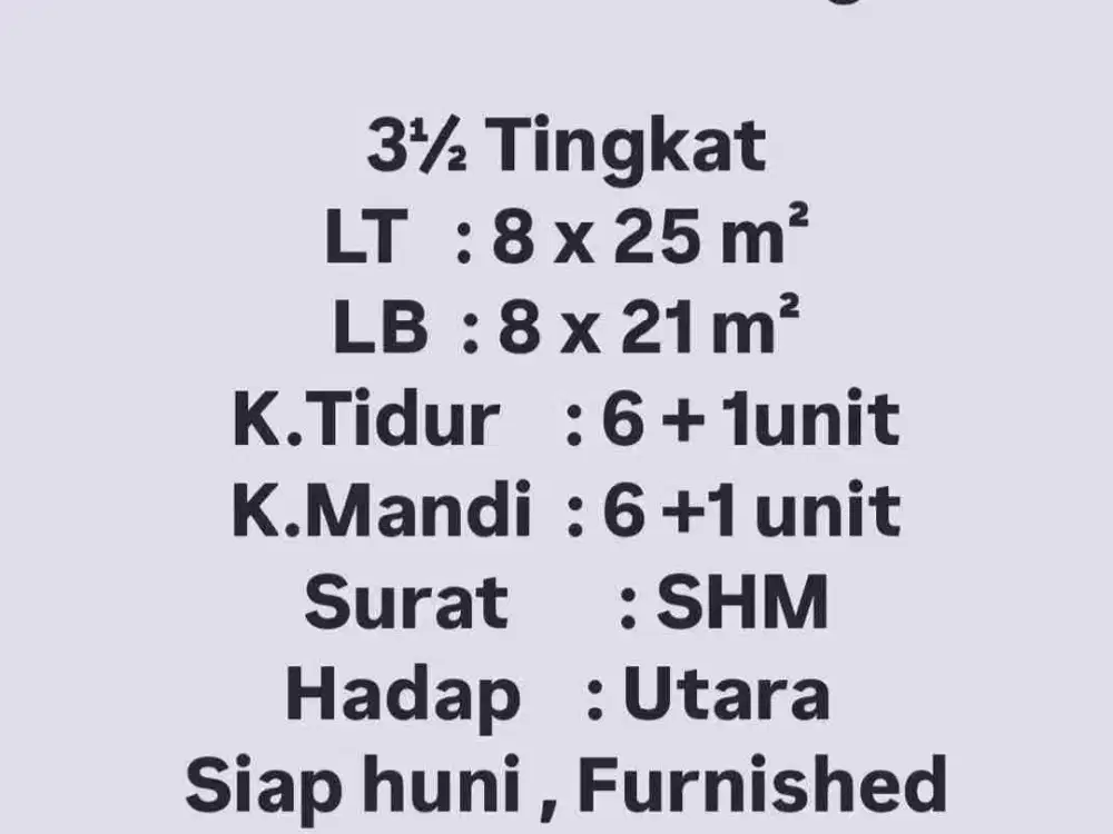 Dijual Villa Intikota Medan