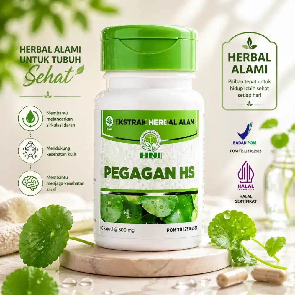 Pegagan HS - Herbal Alami Bantu Lancarkan Sirkulasi Darah