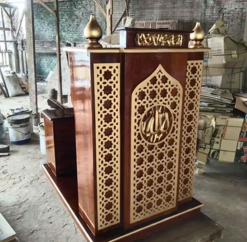 Mimbar masjid mimbar jati