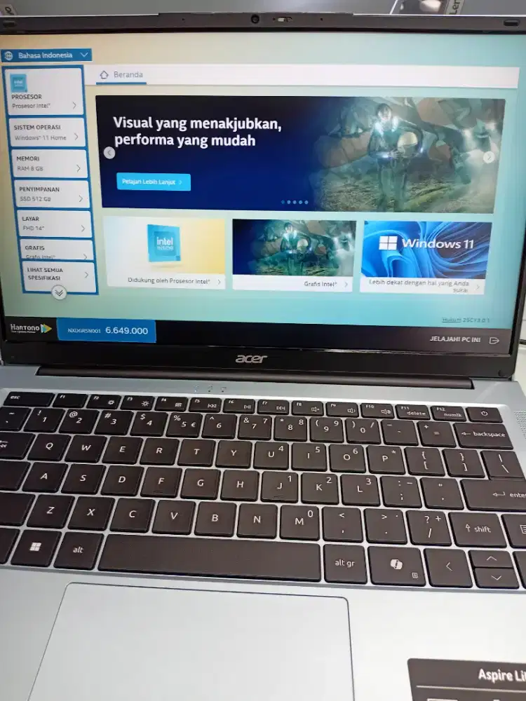 Laptop Acer Intel 3Bisa Cicilan Pake Home Credit Mulai 15rb/hari