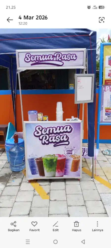 Meja jualan minuman