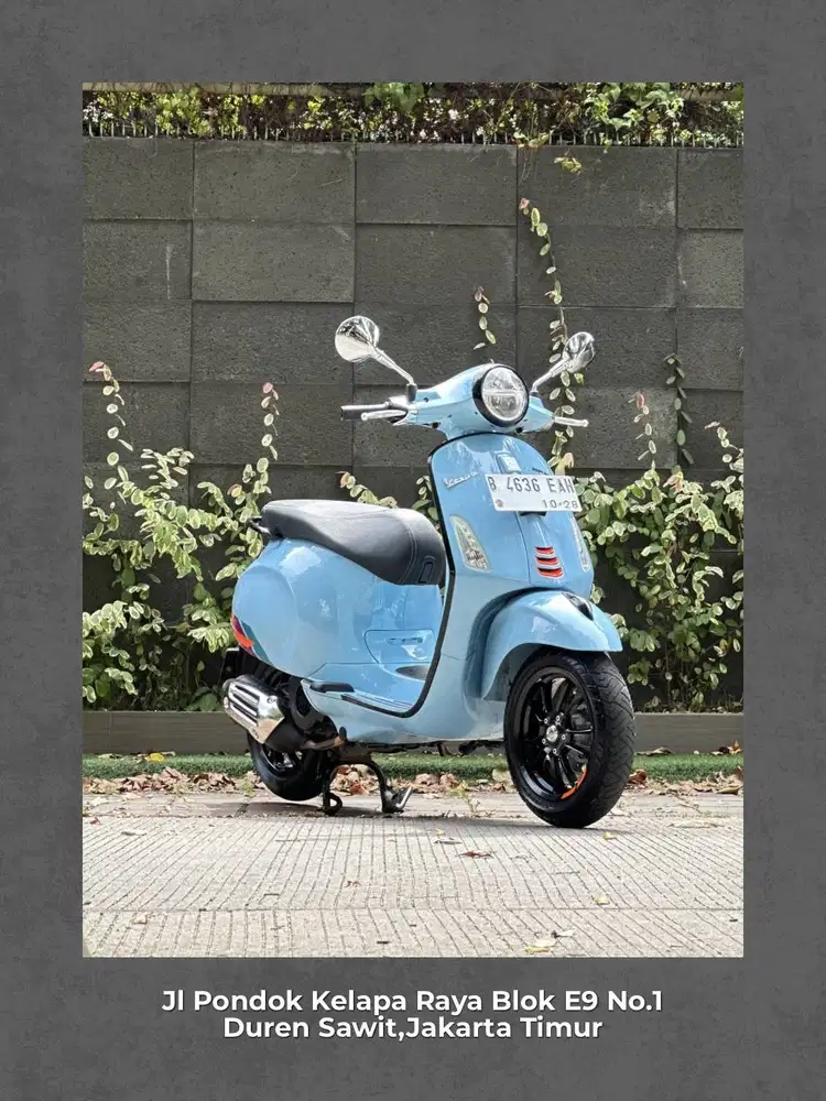 PIAGGIO VESPA PRIMAVERA S150 IGET ABS LED TH 2023 WARNA BLUE CAPRI PER