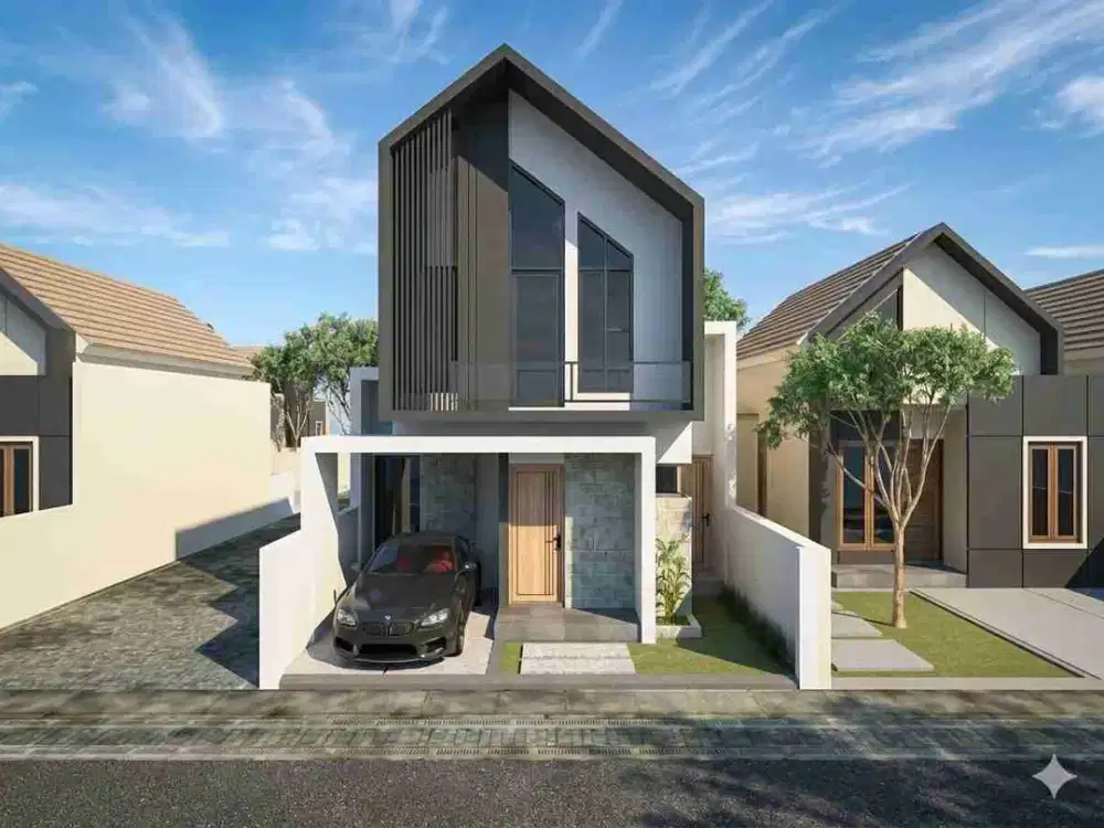 RUMAH CANTIK 2 LANTAI SCANDINAVIAN DEKAT SD SINDET JALAN IMOGIRI TIMUR DAN RS NUR HIDAYAH