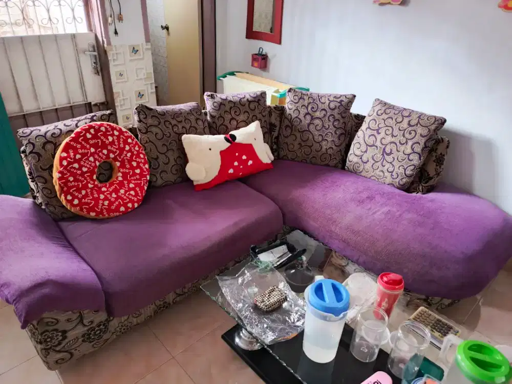 Sofa Model L (Kondisi Bagus & Mantap)