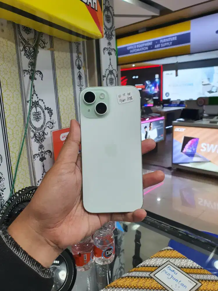 Iphone 15 128 GB Resmi iBox Green Fullset original