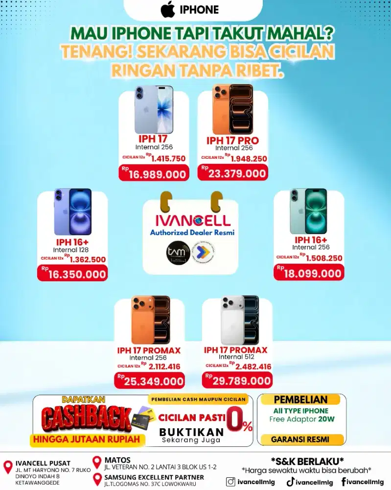 IPHONE 17 PROMAX 256 NEW TERMURAH IBOX