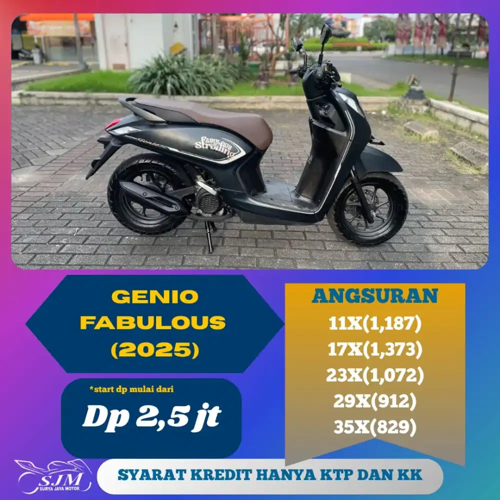 HONDA GENIO FABULOUS 2025 CASH & KREDIT