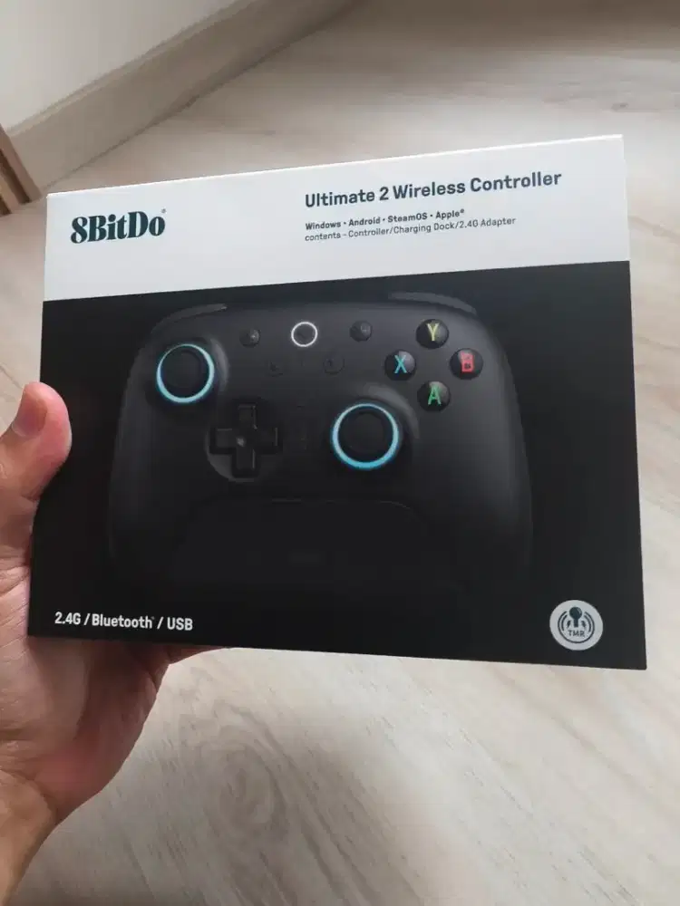 8bitdo Ultimate 2 Controller Hitam Black for Windows, Steam, Android