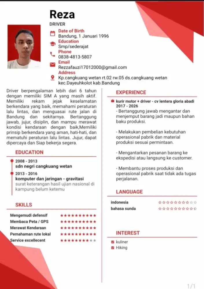 Cari Loker driver
