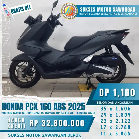 1 JT,AN ANGSURAN RINGAN HONDA PCX 160 CBS TH 2025 (SUKSES MOTOR)