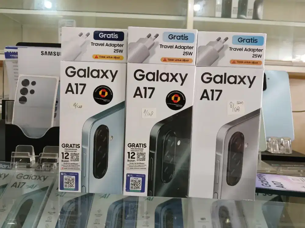 Samsung A17 LTE 8+8/128GB,50MP OIS,Baru segel Garansi resmi.