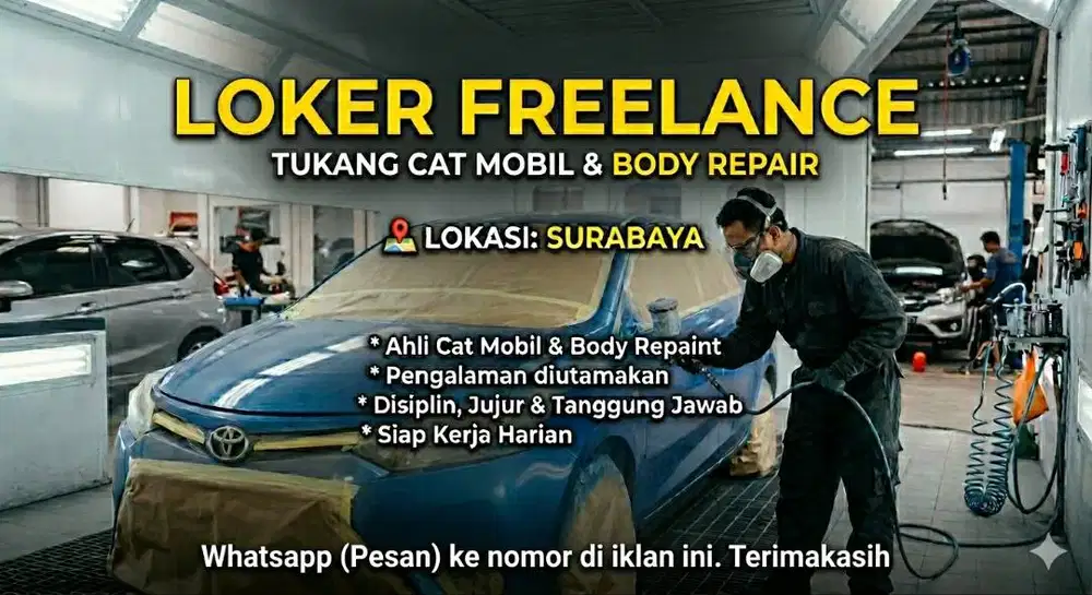Loker Tukang Cat Mobil & Body Repair Surabaya