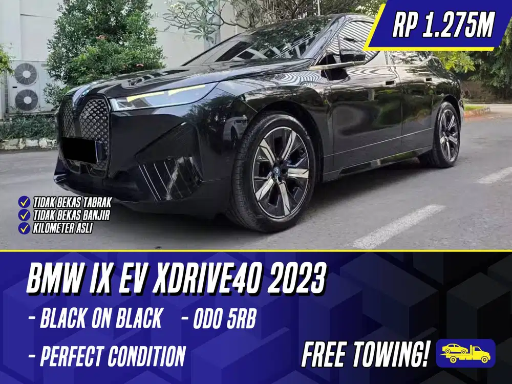 BMW iX EV xDrive40 2023 Black Hitam Electric Listrik