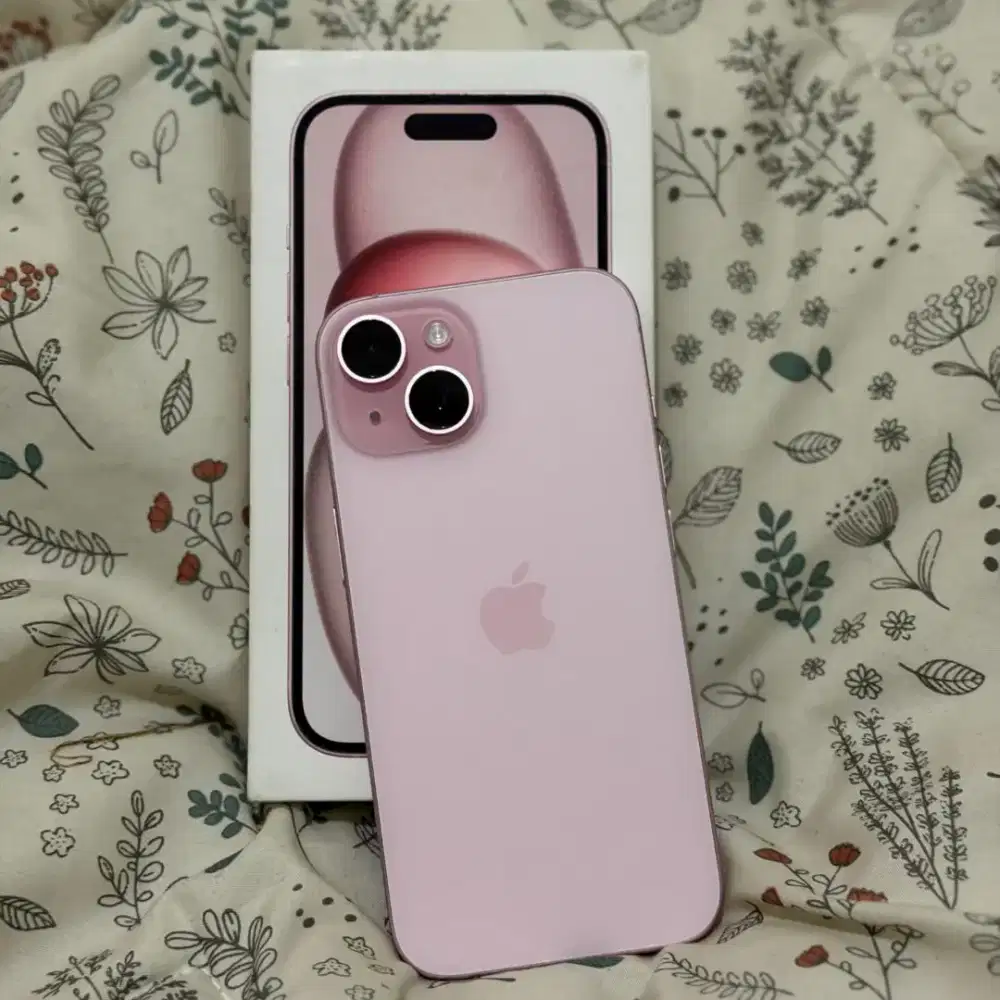 iPhone 15 Pink 128GB iBox Garansi Resmi Panjang Kondisi Mulus