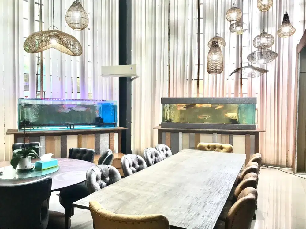 Kap Lampu gantung rotan