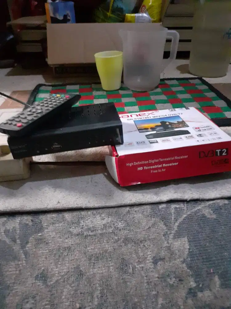 STB SANEX SN-STB1801 MPEG4 DVB-T2 MULUS LENGKAP DOS+REMOTE