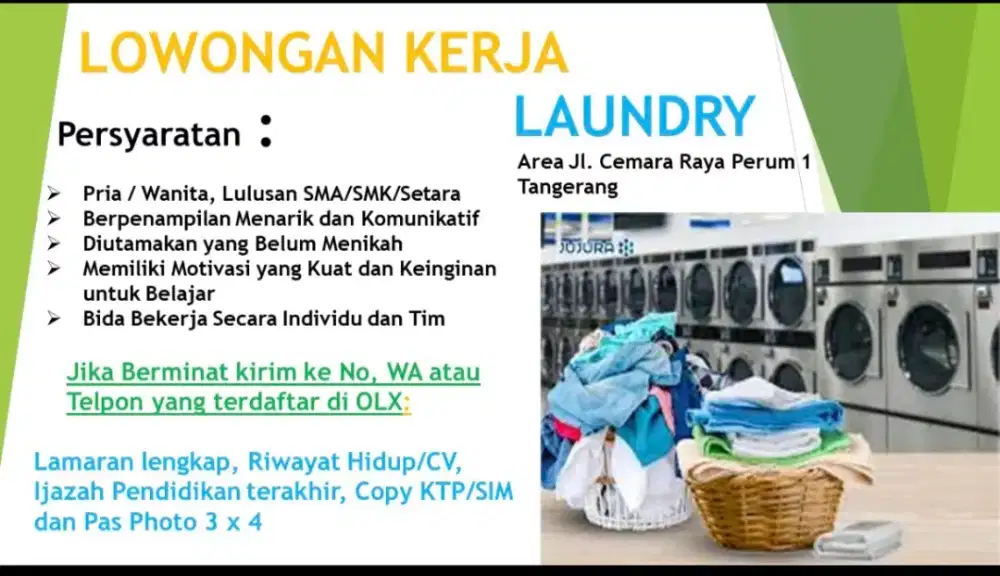 Lowongan Kerja di Laundry