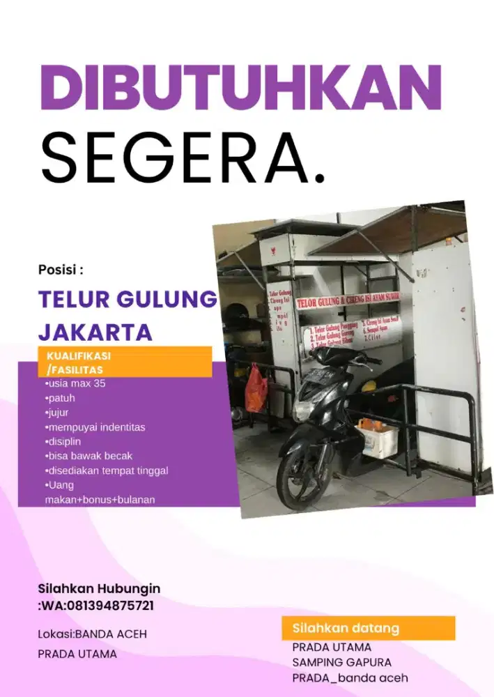 Jualan telur gulung keliling