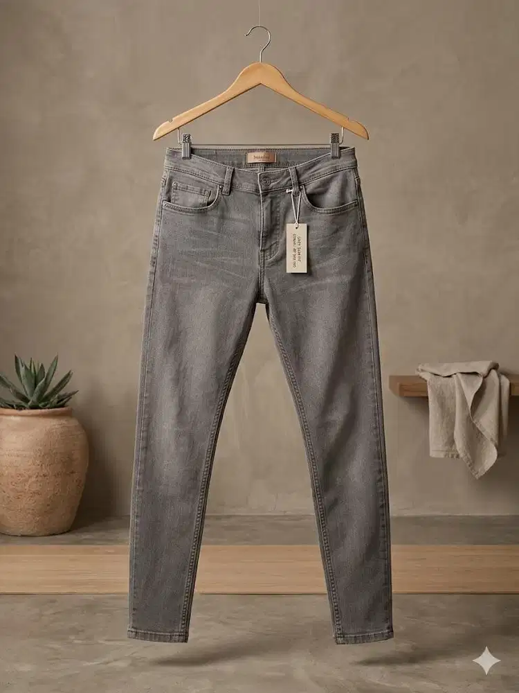 Celana Denim Slim Fit Abu-Abu (Grey Edition)
