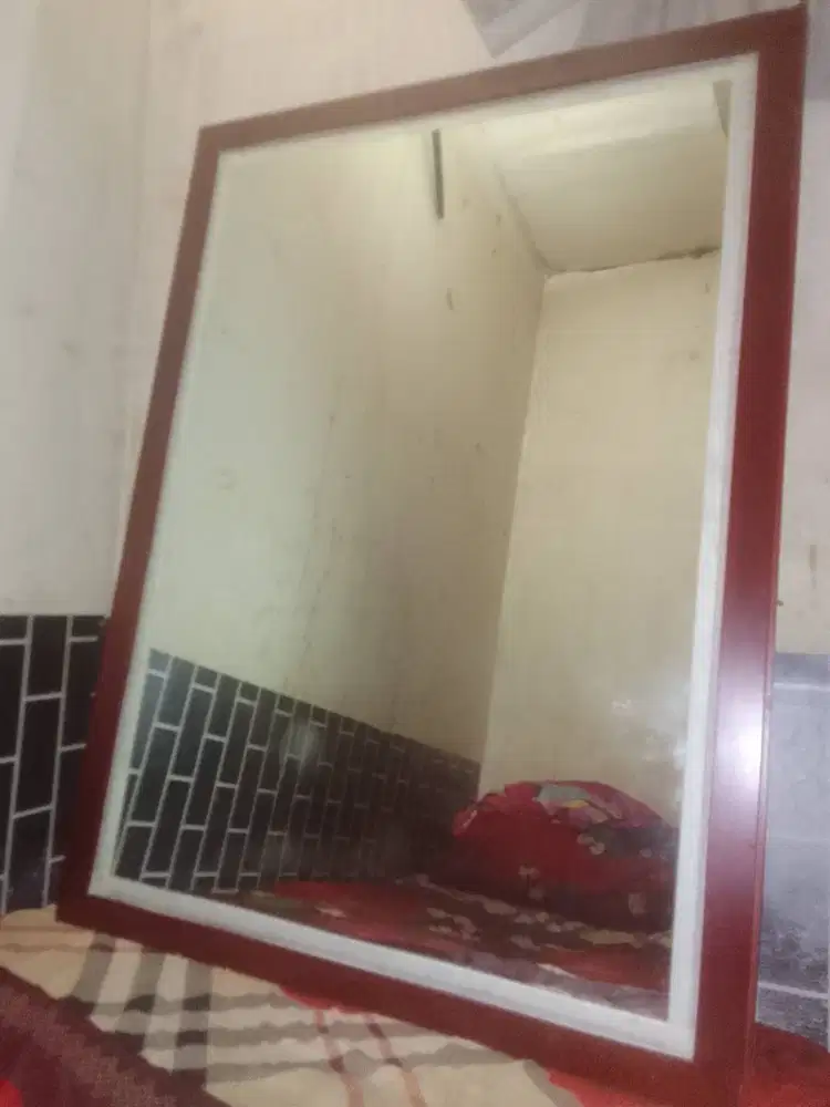 KACA CERMIN DINDING bingkai KAYU
