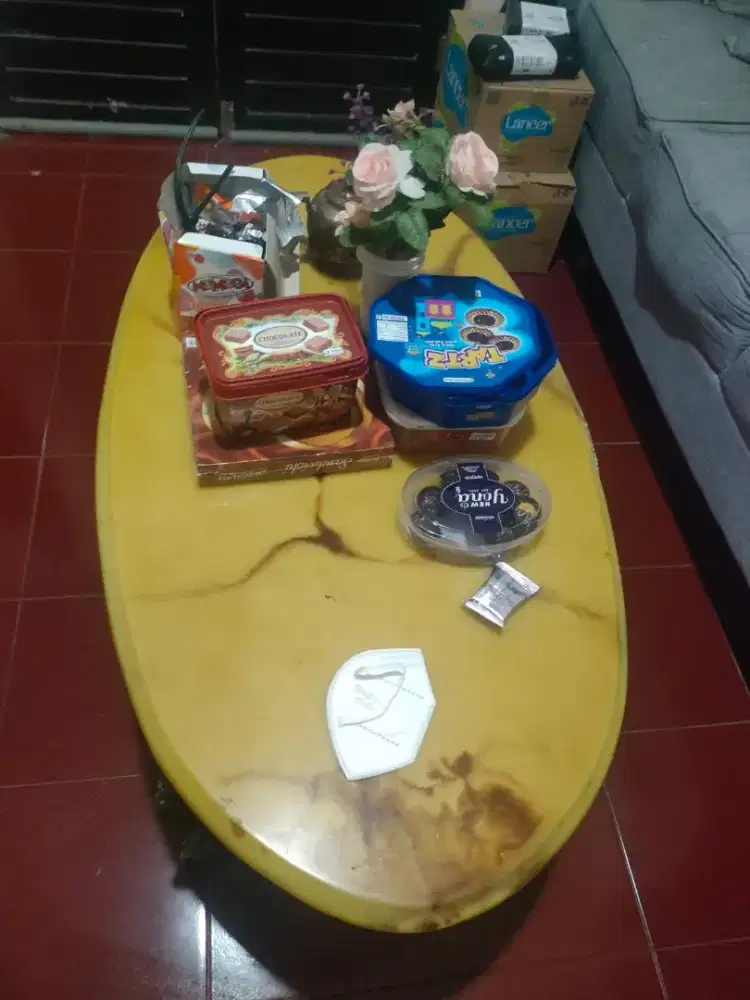Meja Tamu Semi Marmer
