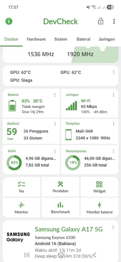 Saya mau jual hp Samsung galaxy a17 5g
