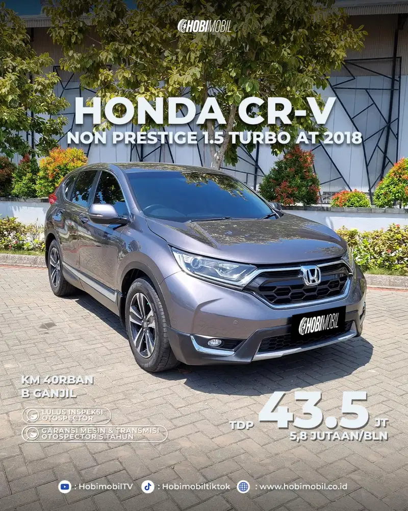 Honda CRV 1.5 turbo at 2018 garansi mesin transmisi 5th
