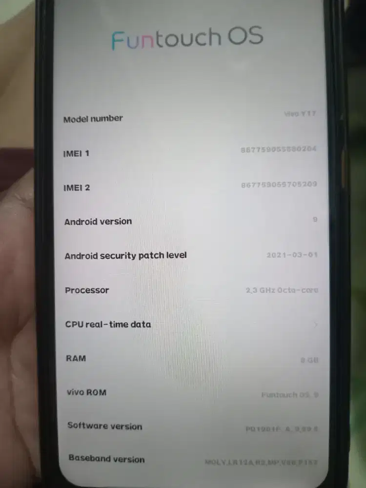 vivo y17 mines pemakaian lok kemanggisan pulo