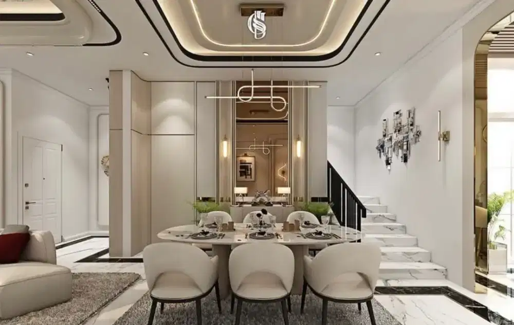 interior desain kitchen set kamar set wardrobe lemari backdrop tv