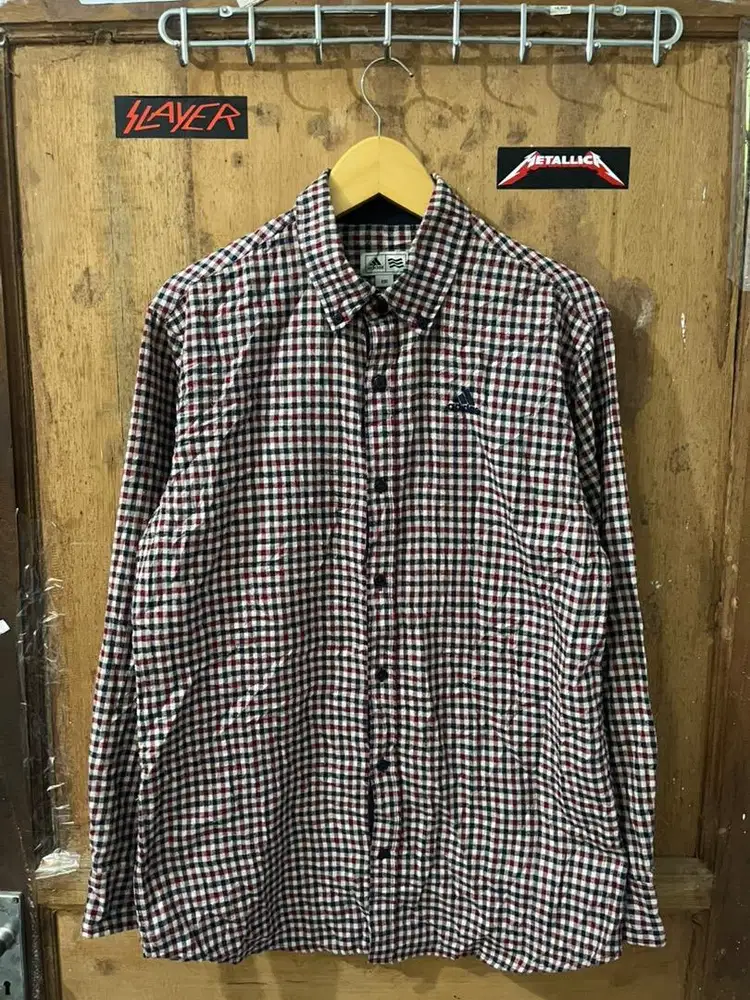 Kemeja adidas flanel
