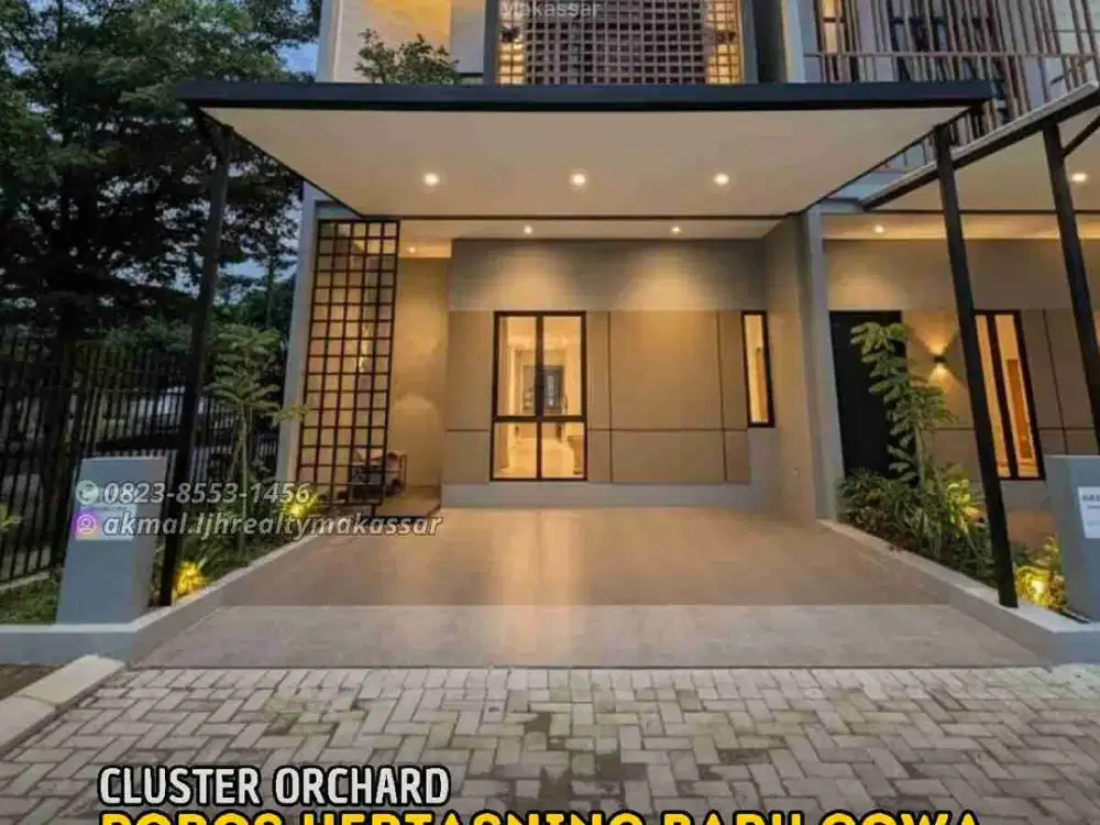 Rumah 2Lt plus Rooftop Poros Hertasning Baru Gowa Makassar