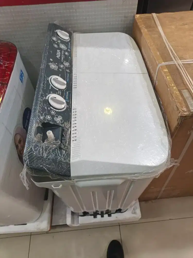 MESIN CUCI 2 TABUNG MERK AQUA PROMO KREDIT BUNGA RINGAN