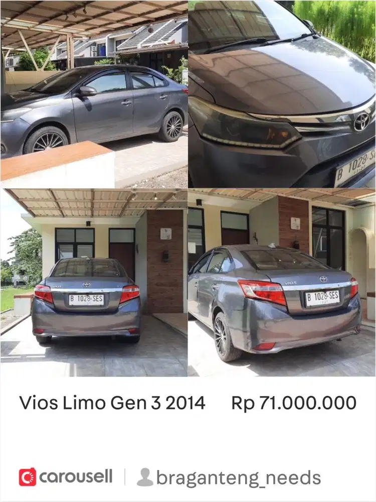Vios Limo Gen 3 Tahun 2014