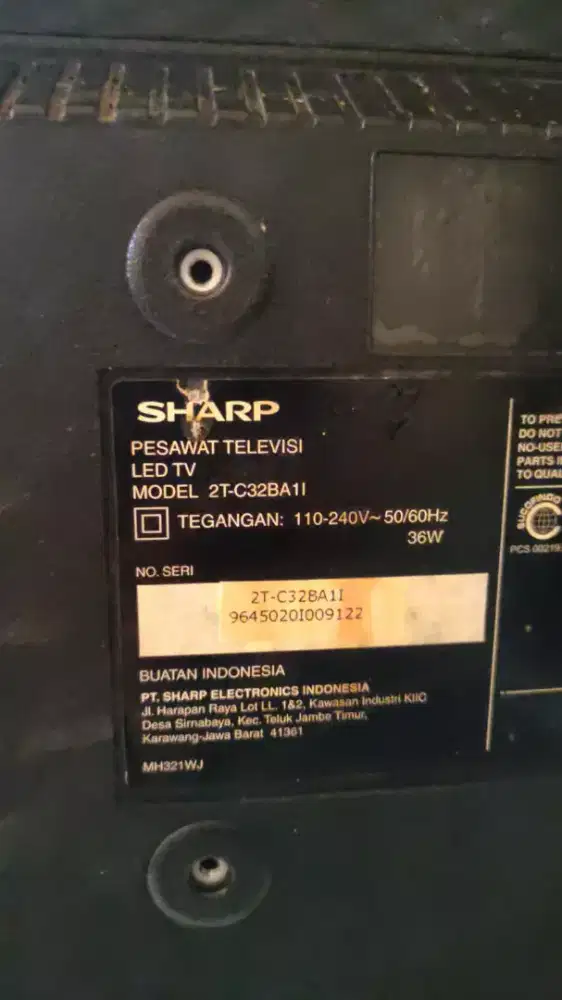 Tv led sharp aquos 32