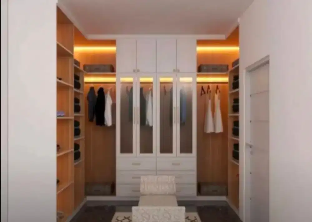 interior desain kitchen set kamar set wardrobe lemari backdrop tv